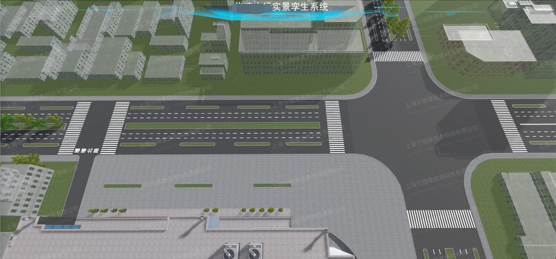 三维建模·路口精细三维场景模型